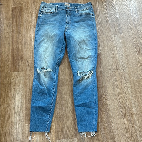 MOTHER Denim - MOTHER High Waisted Looker Ankle Fray